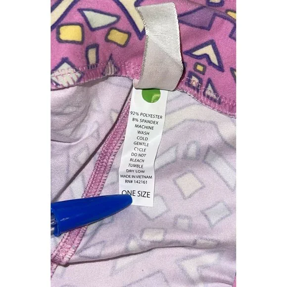 LuLaRoe Women Leggings OS One Size Geo Print Multicolor Buttery Soft Stretch NEW - Picture 7 of 7